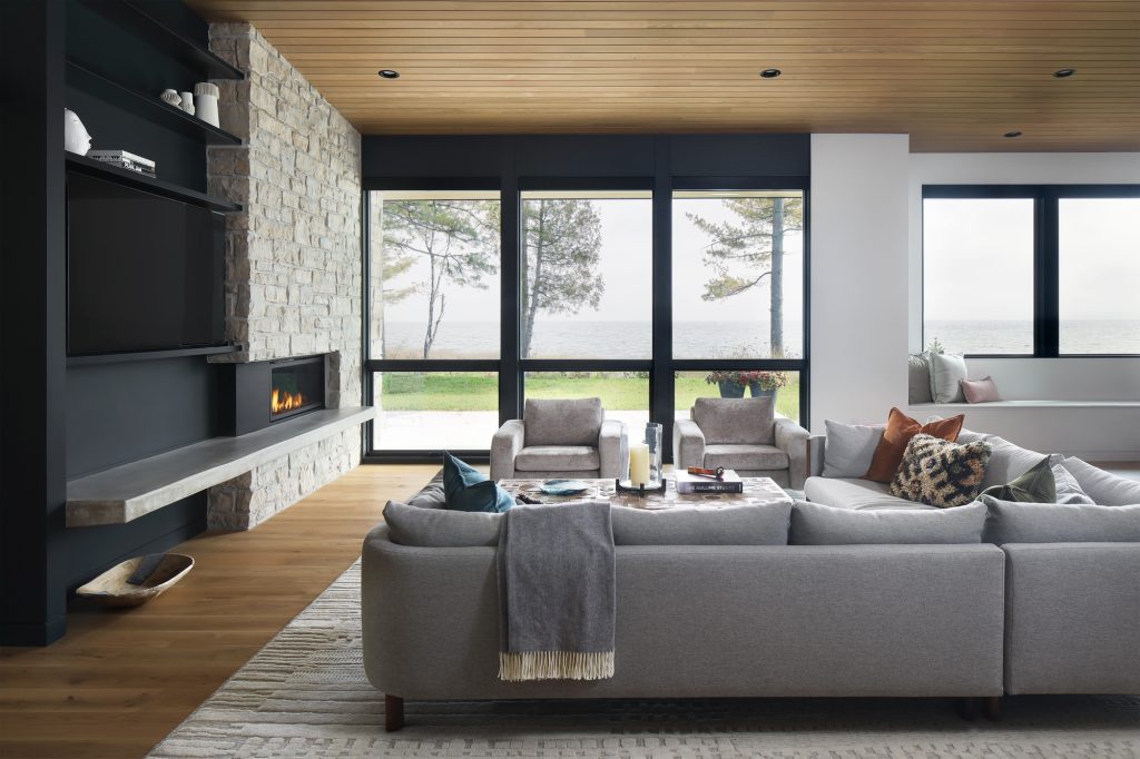 modern lakefront home